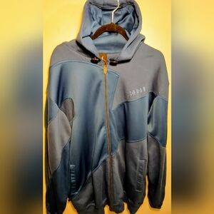 Rare Vintage Jordan Men's Blue Hoodie Jacket
